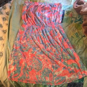 Lilly Pulitzer Size M Strapless  dress/ Coverup